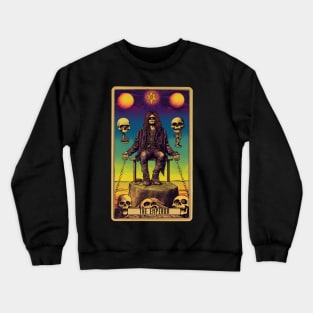 Heavy Metal The Emperor Tarot Card Art Tee: Metallic Authority Crewneck Sweatshirt